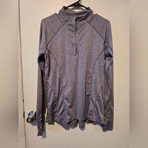 Mondetta Heathered Purple Quarter Zip Active Performance Pullover